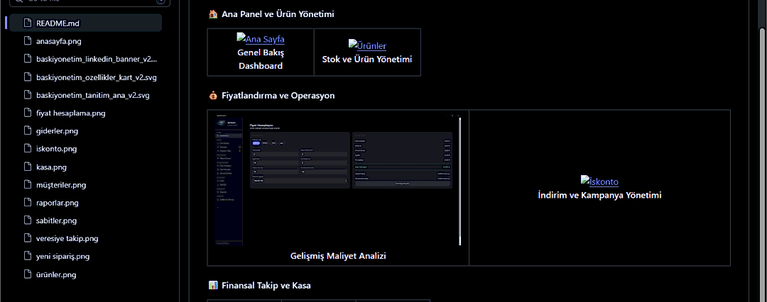 Baskı Yönetim Paneli